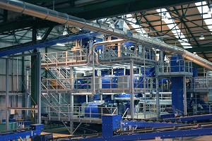 Glasrecycling Anlage
